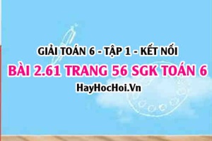 Giải bài 2.61 trang 56 Toán 6 Tập 1 SGK Kết nối tri thức